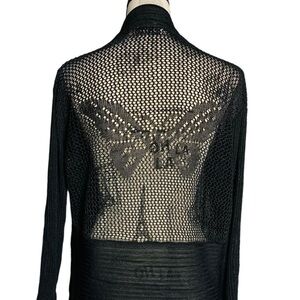 CASA Donna open knit butterfly cardigan
